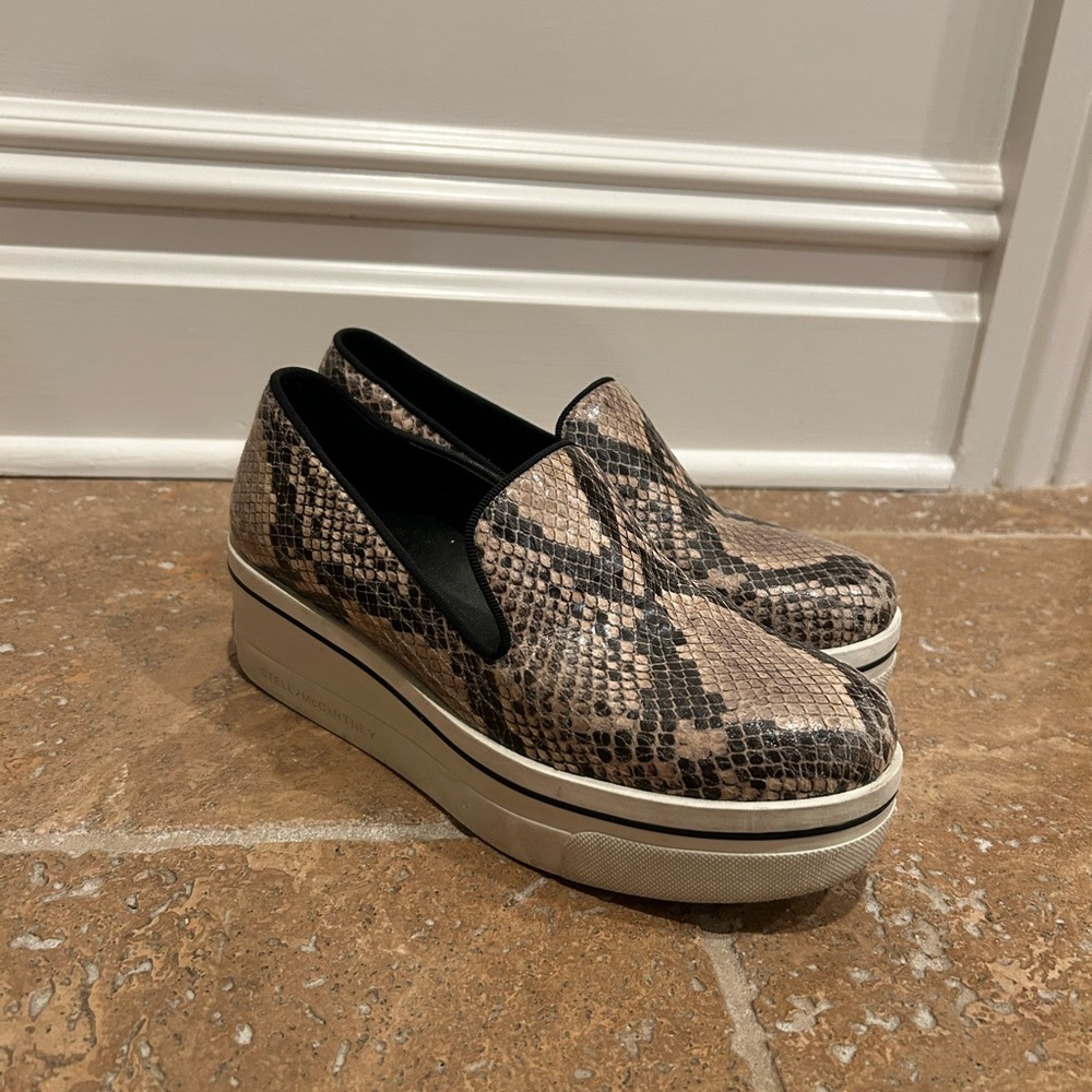 Stella McCartney Animal Print Wedge Sneakers